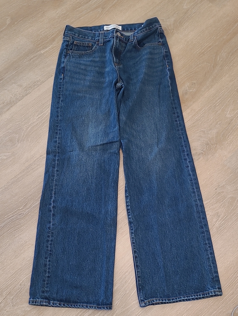 Denim Forum Farrah Lo-Rise Wide-Leg Jeans in Dark Blue